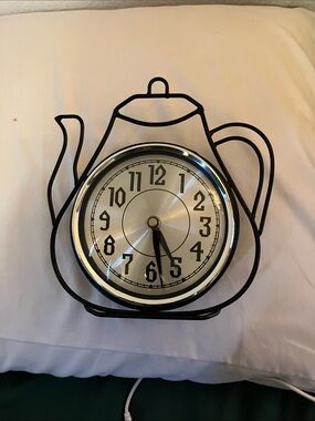 Black Teapot Wall Clock - Decorative Home Wall Decor